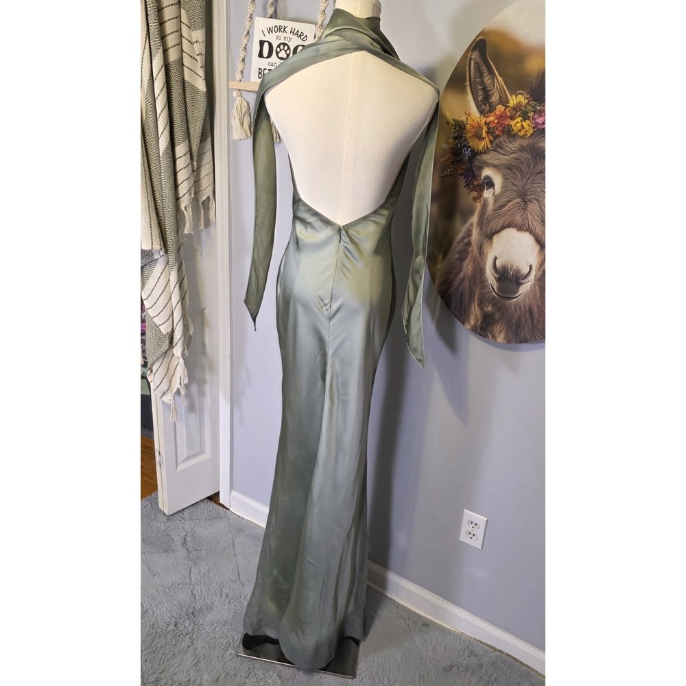 Ralph Lauren Purple Label Chilton Washed Satin Evening Dress Size 10 $3490 - Picture 2 of 15